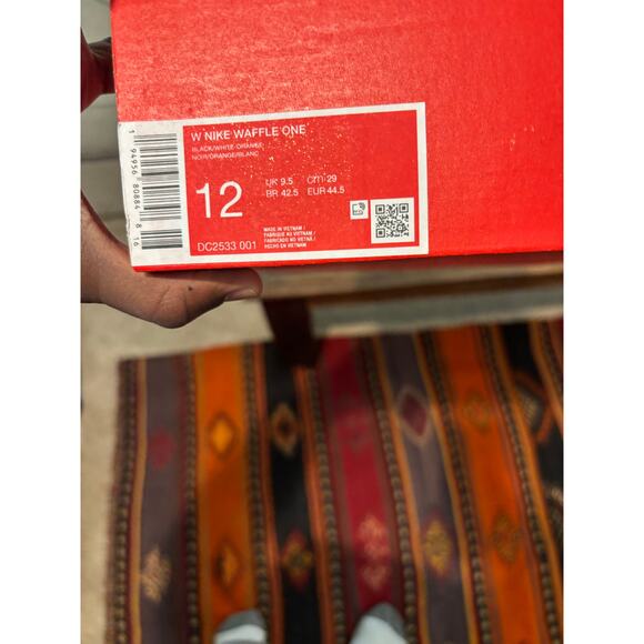 Nike Waffle One - Black/White-Orange - Picture 7 of 7